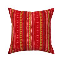 Christmas poppy red knit pattern vetrical 6inch retrochristmas2022