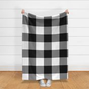 (XL) Buffalo Check Tartan black and white Size XL