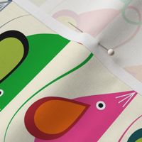 Every Cat's Favorite Bright Colorful Geometric Mice