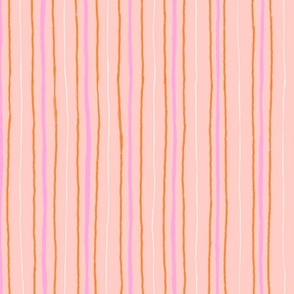 Crayon Multi Stripes | Orange and Pink