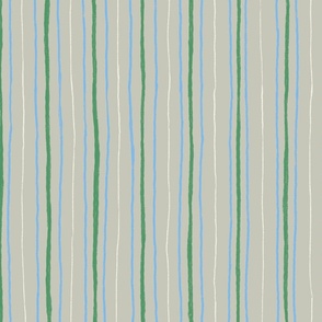 Crayon Multi Stripes | Green and Blue