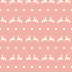 Reindeers and Stars pink