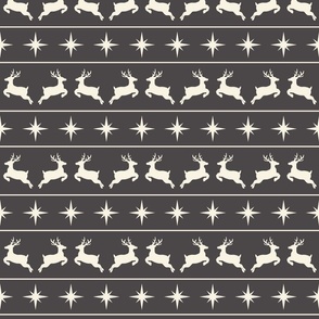 Reindeers and Stars Grey