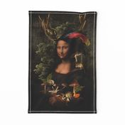 Mona Lisa - Leonardo da Vinci - Gothic Mystic Adaption - Tea Towel
