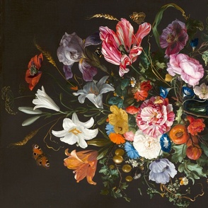 Jan Davidsz de Heem - Vase_of_Flowers-Tea Towel And Wall hanging