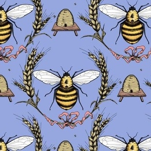 Oh, won't you be my Honeybee? on powder blue