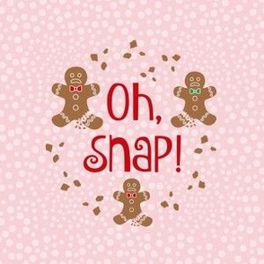 4" Circle Panel Oh Snap! Funny Gingerbread Cookies for Iron on Patch Quilt Square or Embroidery Hoop Projects