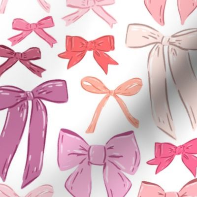 Ribbon Bows in Pink and Purple