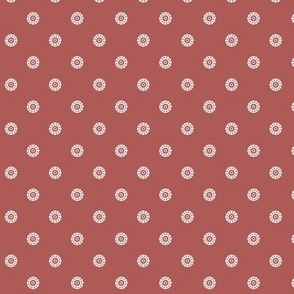 Acorn Cap Dot: Dusty Red Geometric Dot