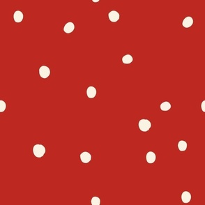 Snow dots blender, red christmas, polka dots, jumbo scale