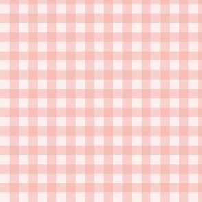 Baby pink gingham buffalo plaid - rose pink - pink preppy - medium scale