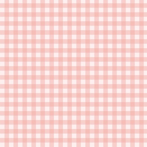 Baby pink gingham buffalo plaid - rose pink - pink preppy - small scale