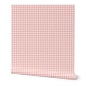 Baby pink gingham buffalo plaid - rose pink - micro scale - pink preppy