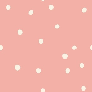Snow blender, polka dots, winter, minimal christmas, pink christmas, dots, rose pink, large scale