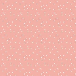 Snow blender, polka dots, winter, minimal christmas, pink christmas, dots, rose pink, micro scale