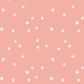 Snow blender, polka dots, winter, minimal christmas, pink christmas, dots, rose pink, small scale
