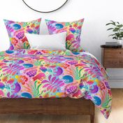 Catnip Kittie Dreams in Psychadelic Rainbow Ombre Large