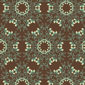 70s tilework brown teal