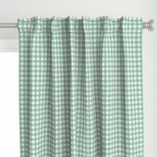 Seaglass green gingham - light teal - small scale