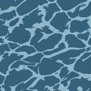 The stylization of sea foam, Light blue on a dark turquoise background