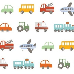 beep beep bright cars on white // for nursery and little boys
