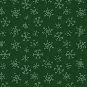 Emerald Green Snowflakes