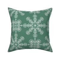 Art Deco Kaleidoscope White on Wintergreen