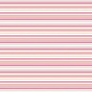 Stripes | Pink stripes on White | Hello Spring Collection by Sarah Price Medium Scale Perfect for bags, clothing and quilts