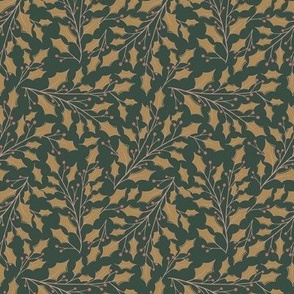 Holly Leaves -  Forest Green