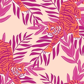 Tropical Tigers - Pink (LARGE)