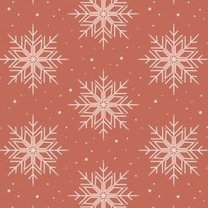 Scandinavian Snowflakes - Berry Red