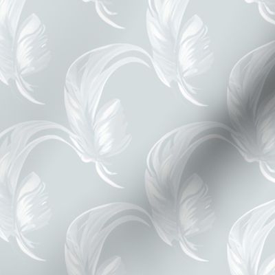 Gossamer Feathers on Regency Grey