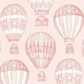 hot air balloons I vintage pink small