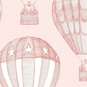 hot air balloons I vintage pink