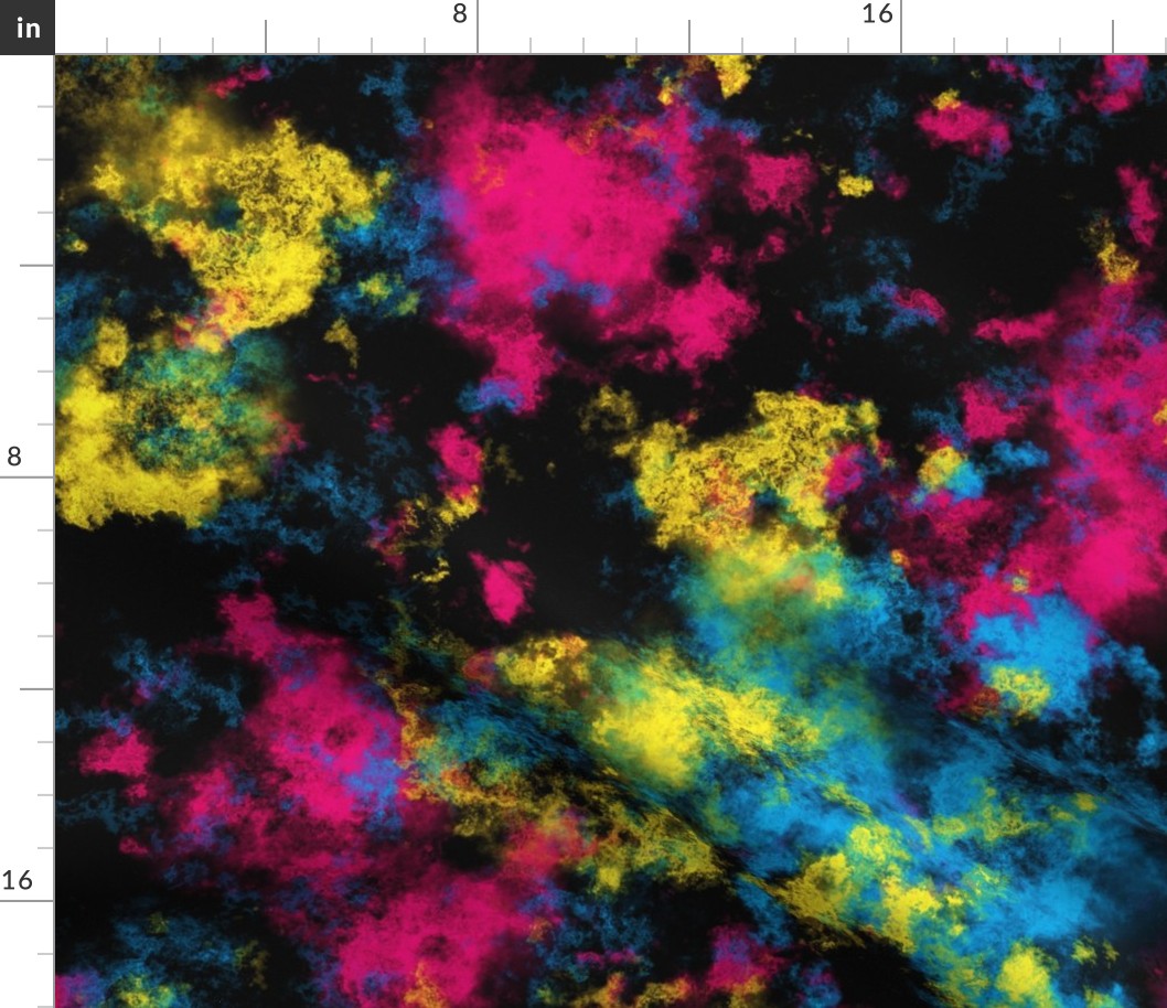 CMYK Color Dust Clouds