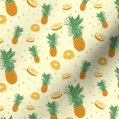 Pineapple Party Pattern on Pale Yellow (Small)