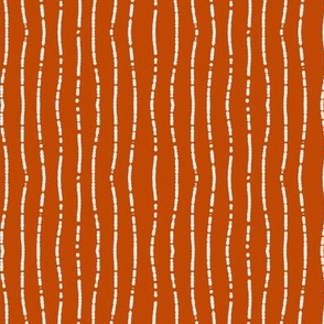   Vertical Running Stitch Lines Hand Drawn - Paprika Orange and Ginger - Texture