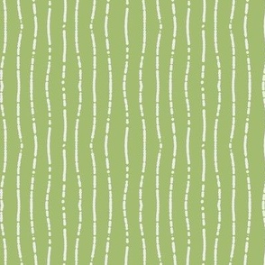   Vertical Running Stitch Lines Hand Drawn - Sage Green and Ginger - Textured  
