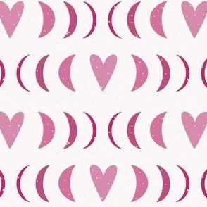 pink love you to the moon phases