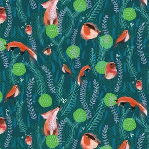 Whimsical Fox Pattern *Spring Vibes* (Large)
