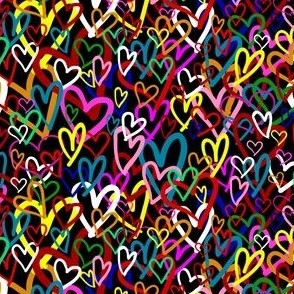 Multi-Colored Hearts \\ Valentines Day  \\ Love \\ Heart