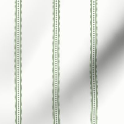 Winged Stripe light: Mossy Green Bandana Stripe, Fringed Stripe