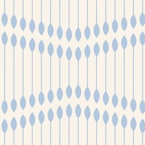 286 - Jumbo scale Wallpaper reeds 1920s style palest periwinkle blue and soft cream stylized wave art deco style, for modern wallpaper and  minimalist curtains, home decor, duvet covers, table linen and more.