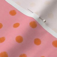 Textured Orange Pink Polka Dot