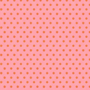Textured Orange Pink Polka Dot
