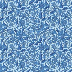 Monochrome Flowers Blue (small)