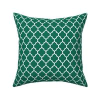 moroccan quatrefoil lattice in emerald