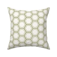 Geometric bee honeycomb in green LARGE