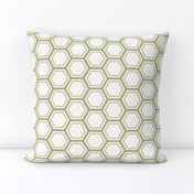 Geometric bee honeycomb in green LARGE