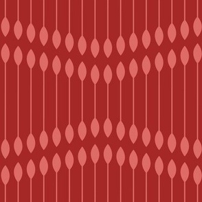 286 $ - Jumbo scale Wallpaper reeds 1920s style cool red and warm coral stylized wave art deco style, for modern minimalist wallpaper and  curtains, home decor, duvet covers, table linen and more.